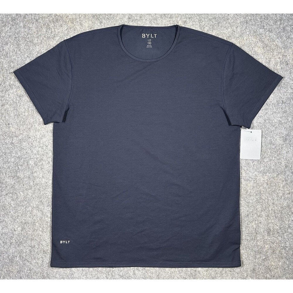 Bylt Lux Classic Fit Short Sleeve T Shirt Men’s XXL Navy Athletic Gym Outdoors